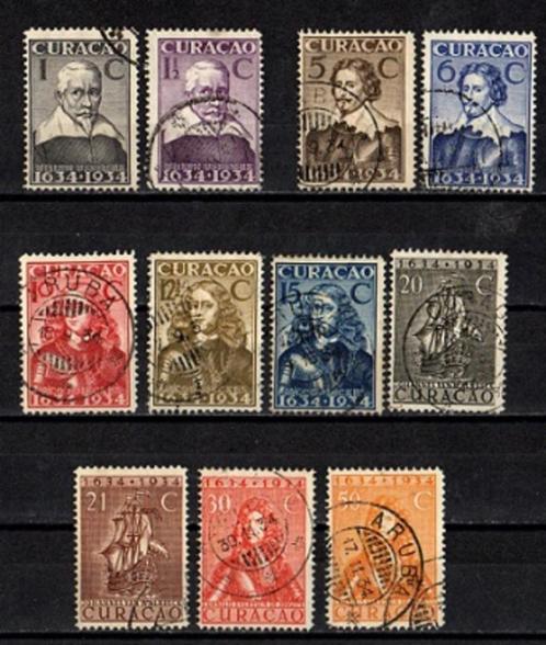 Curaçao nr. 104-105, 108-114 en 117-118 Gezag op Curaçao ges, Postzegels en Munten, Postzegels | Nederlandse Antillen en Aruba