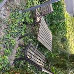 Tuinset gietijzer met hout, Tuin en Terras, Tuinsets en Loungesets, Tuinset, Hardhout, Gebruikt, Bank