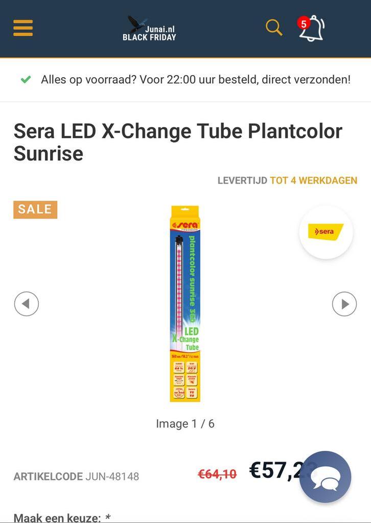 Compleet Sera led lampen 820 mm set, Dieren en Toebehoren, Vissen | Aquaria en Toebehoren, Zo goed als nieuw, Verlichting of Verwarming