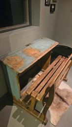 Vintage Schoolbankje, Ophalen of Verzenden, Gebruikt, Bureau
