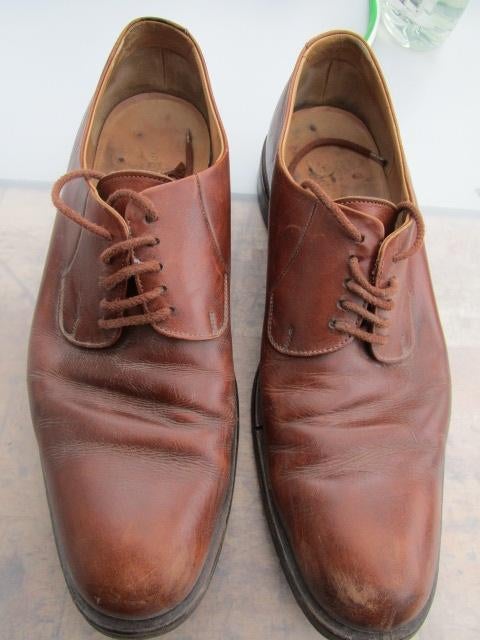 Bruine leren Armani schoenen maat 44, vallen ruimer, Ophalen, Gedragen, Veterschoenen, Armani