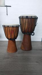 Djembé  - Afrikaanse trommels (set van 2), Antiek en Kunst, Ophalen