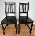2 eetkamerstoelen Stefan Ikea zgan, Huis en Inrichting, Stoelen, Ophalen, Zo goed als nieuw, Zwart