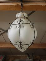Grote venetiaanse hanglamp met melkglas, Huis en Inrichting, Lampen | Hanglampen, Ophalen of Verzenden, Zo goed als nieuw, Minder dan 50 cm