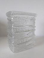 Vintage vaas '70, ijsglas, Brutalist Oberglas Oostenrijk, Ophalen of Verzenden