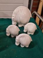 beelden nijlpaarden jaren 70 wit, Verzamelen, Ophalen of Verzenden