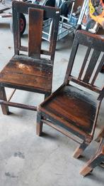 3 mooie oude houten stoelen.. stevig., Ophalen, Gebruikt, Bruin