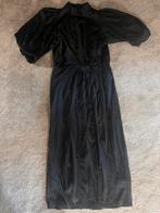 Co couture satijnen jurk met pofmouw, Zwart, Maat 42/44 (L), Ophalen of Verzenden, Zo goed als nieuw