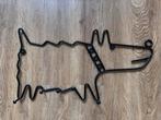 Vintage Ikea kapstok Frän - zwart draadstaal hond, Wandkapstok, Gebruikt, Ophalen of Verzenden, Minder dan 100 cm