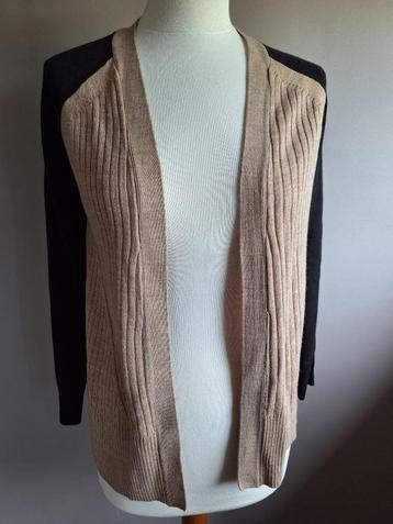 Nieuw bruin/zwart ribbel stretch vest van M&S, maat XS beschikbaar voor biedingen