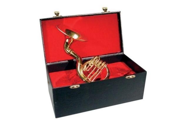 Miniatuur sousafoon met case, 12 cm, Muziek en Instrumenten, Instrumenten | Toebehoren, Nieuw, Tuba, Ophalen of Verzenden