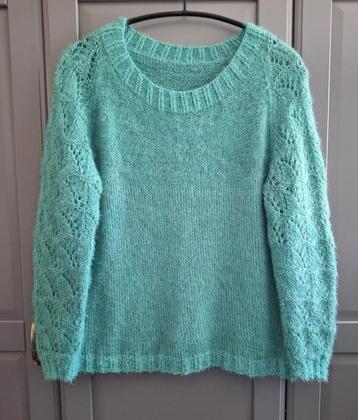 Nieuwe handgemaakte katoen/mohair trui, maat L/XL beschikbaar voor biedingen