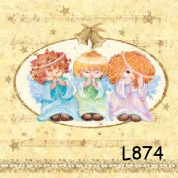 Servetten decoupage/bullet journal – engelen L874, Hobby en Vrije tijd, Knutselen, Nieuw, Materiaal, Verzenden