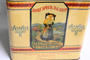 groot voorraad winkel blik Aeska Adolf Speck caramel snoep beschikbaar voor biedingen