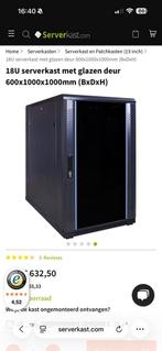 Serverkast met geperforeerde voordeur, Computers en Software, Serverkasten, Ophalen of Verzenden, Gebruikt, Geperforeerd, Plaatstaal