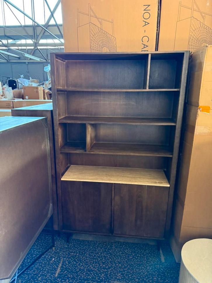 Eleonora Meubelen Mangohout & Travertin Beige, Huis en Inrichting, Kasten | Televisiemeubels, Zo goed als nieuw, Minder dan 100 cm