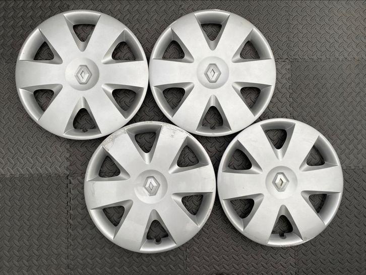 Set orig Renault Scenic, Clio en Kangoo wieldoppen 15 inch, Auto diversen, Wieldoppen, Gebruikt, Ophalen of Verzenden