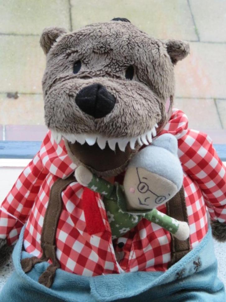 Wolf Lufsig met oma omaatje van IKEA Roodkapje sprookje, Kinderen en Baby's, Speelgoed | Knuffels en Pluche, Zo goed als nieuw