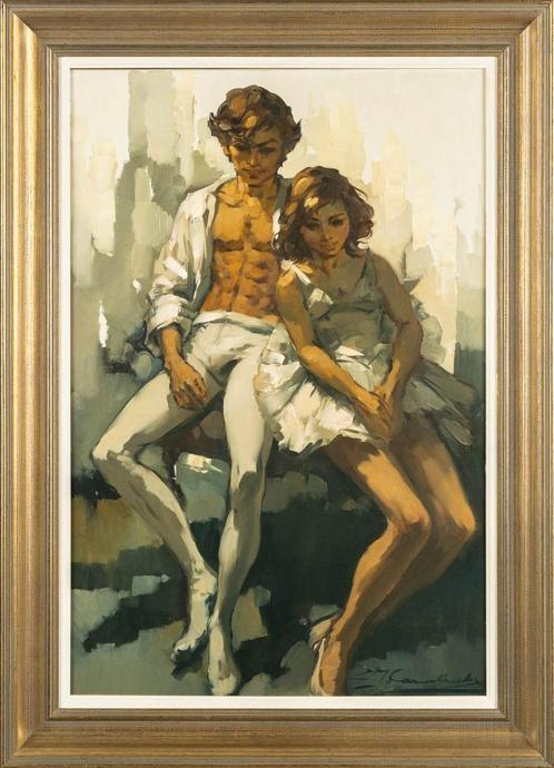 ==balletdansers==LOUIS CAMERLYNCKX 1920-1989==, Antiek en Kunst, Kunst | Schilderijen | Klassiek, Ophalen