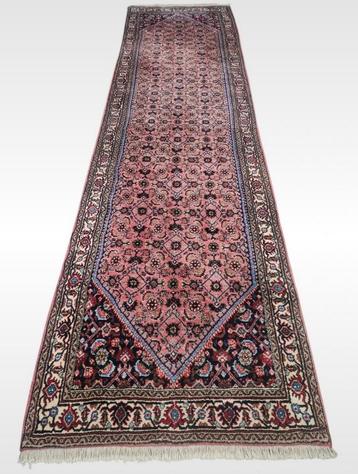 Handmade Perzisch wol Herati tapijt loper pink 88x310cm beschikbaar voor biedingen