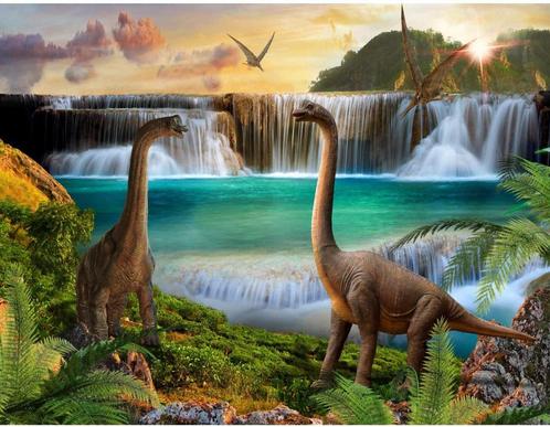185 Dinosaurus Vlies Fotobehang 350x250cm Nieuw, Kinderen en Baby's, Kinderkamer | Inrichting en Decoratie, Nieuw, Wanddecoratie