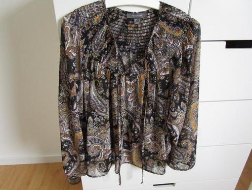 Voile tuniek blouse met all over print - maat 38, Kleding | Dames, Blouses en Tunieken, Zo goed als nieuw, Maat 38/40 (M), Ophalen of Verzenden