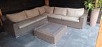 Wicker Lounge Set met Hoekbank 300x300 en Tafel 100x100, Huis en Inrichting, Ophalen, Gebruikt, Stof, Modern