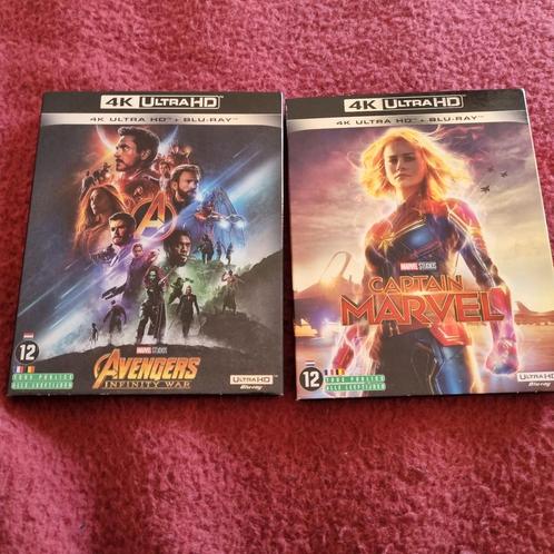 Avengers Infinity Wars en Captain Marvel op 4K Blu-Ray, Cd's en Dvd's, Blu-ray, Zo goed als nieuw, Science Fiction en Fantasy