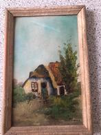 Olieverfschilderij Huisje, P.W. Akkerman Den Haag, 17x27cm, Antiek en Kunst, Kunst | Schilderijen | Klassiek, Ophalen