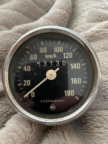 Origineel Jawa 500 350  PAL 180 km Snelheidsmeter GEBRUIKT beschikbaar voor biedingen