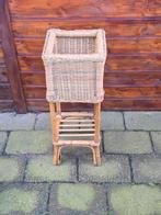 Vintage Rotan Plantenstandaard, Tuin, Gebruikt, Minder dan 60 cm, Vierkant