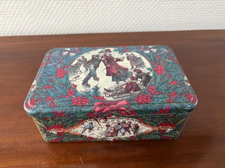 Vintage kerstblik Massilly Frankrijk., Verzamelen, Blikken, Zo goed als nieuw, Overige, Overige merken, Ophalen of Verzenden