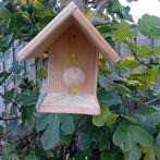 Houten vogelvoederhuisje – nu met 2 gratis vetbollen, Ophalen of Verzenden, Nieuw