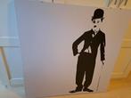Charlie Chaplin canvas, Ophalen of Verzenden, 75 tot 100 cm, 75 cm of meer, Print