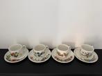 Marjolein Bastin wedgwood kop en schotel 4x, Ophalen of Verzenden, Zo goed als nieuw, Wedgwood, Kop(pen) en/of Schotel(s)