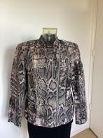 Bruin/zwart/ grijs kort slangen print Gerry Weber jasje mt, Overige kleuren, Maat 42/44 (L), Ophalen of Verzenden, Jasje