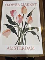 poster Flower market Amsterdam 50x70 zgan, Antiek en Kunst, Ophalen of Verzenden