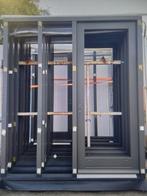 Hardhouten voordeur met zijlichten, Doe-het-zelf en Verbouw, Deuren en Horren, Nieuw, Ophalen of Verzenden, Buitendeur, Glas