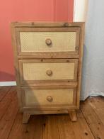 2x jute rotan kastje (ook los verkoop 30,-), Huis en Inrichting, Kasten | Ladekasten, Ophalen, 1 of 2 laden, 50 tot 100 cm, Zo goed als nieuw
