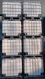 IBC containers op plastic pallet, 1000L, Tuin en Terras, 150 liter of meer, Ophalen of Verzenden, Zo goed als nieuw, Kunststof