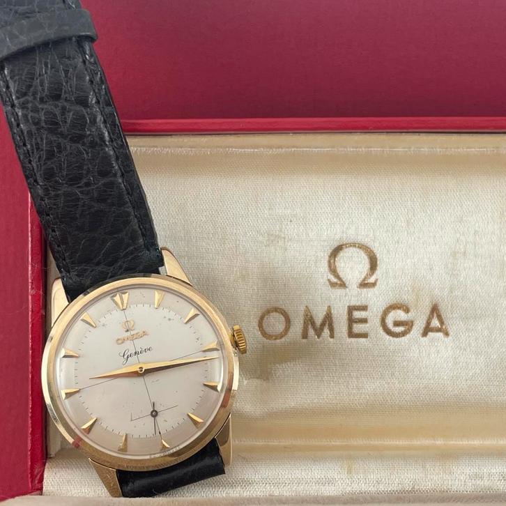 Vintage Omega Geneve Goud - Ref. 13332, Sieraden, Tassen en Uiterlijk, Horloges | Heren, Gebruikt, Polshorloge, Omega, Goud, Ophalen of Verzenden