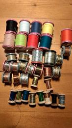 Vintage Tinsel Garen Collectie, Watersport en Boten, Hengelsport | Vliegvissen, Ophalen of Verzenden, Gebruikt