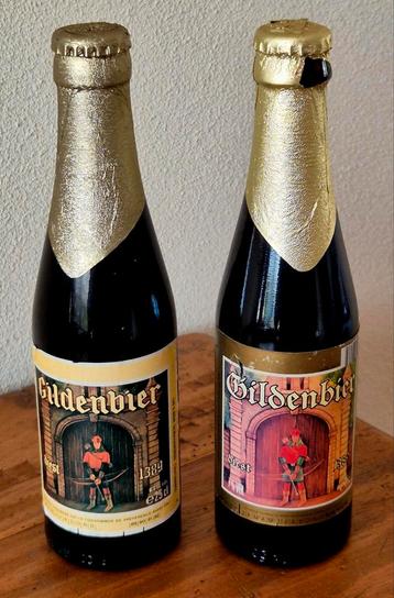 2 hele oude volle flessen GILDENBIER HAACHT collector's item beschikbaar voor biedingen
