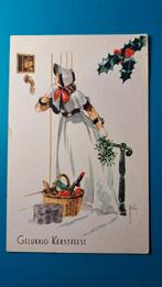 Gelukkig Kerstfeest  - illustrator Jacob Jansma, Ophalen of Verzenden, 1960 tot 1980, Ongelopen, Feest(dag)