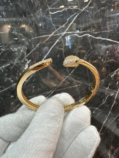 Prachtige 14k gouden Slangen armband, Sieraden, Tassen en Uiterlijk, Armbanden, Nieuw, Goud, Ophalen of Verzenden