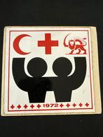 Vintage Sticker - Rode Halve Maan, Kruis & Leeuw 1972, Ophalen of Verzenden, Zo goed als nieuw, Overige typen