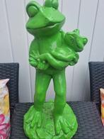 Grote Kikker met baby kikker 50 cm Tuinbeeld, Ophalen, Gebruikt, Steen, Dierenbeeld