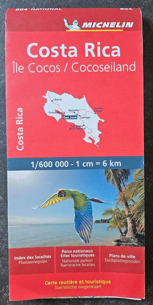 Costa Rica Michelin wegenkaart 804, Boeken, Atlassen en Landkaarten, Zo goed als nieuw, Landkaart, Overige gebieden, 2000 tot heden