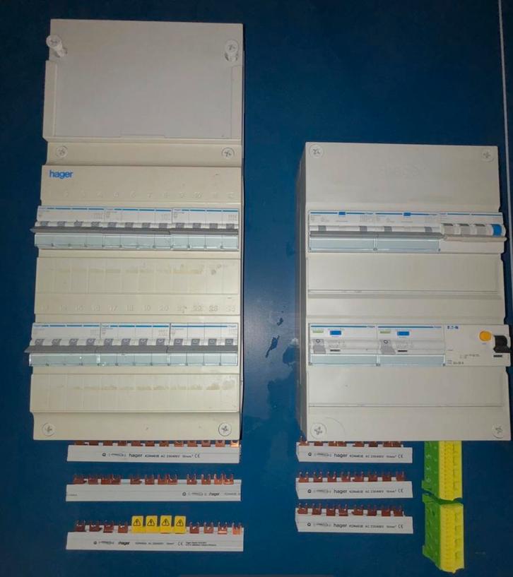 Hager Groepenkast, Doe-het-zelf en Verbouw, Elektra en Kabels, Gebruikt, Schakelaar, Ophalen of Verzenden