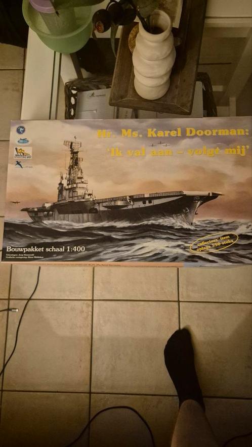 Karel doorman modelbouwdoos 1:400 (collectors item), Hobby en Vrije tijd, Modelbouw | Boten en Schepen, Nieuw, Ophalen of Verzenden